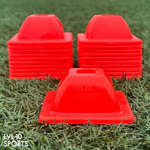 LVL10 Pro Training Cones - Durable 2" Mini Soccer Cones for Agility Drills | Perfect for Sports Training