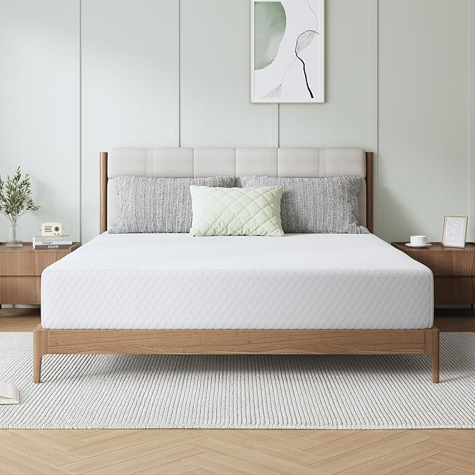 Novilla Queen Size Mattress, 10 Inch Queen Memory Foam Mattress with Breathable Comfort Foam & Removable Cover Mattresses in a Box for Cool Touch & Pressure Relief Meduim Firm