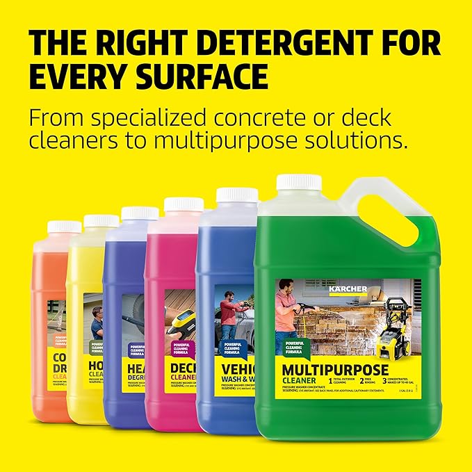 Kärcher Vehicle Wash and Wax, Pressure Washer Detergent, Cleans Cars, Bikes, Trucks, Boats and More, Highly Concentrated, Makes up to 20 gal of Cleaner