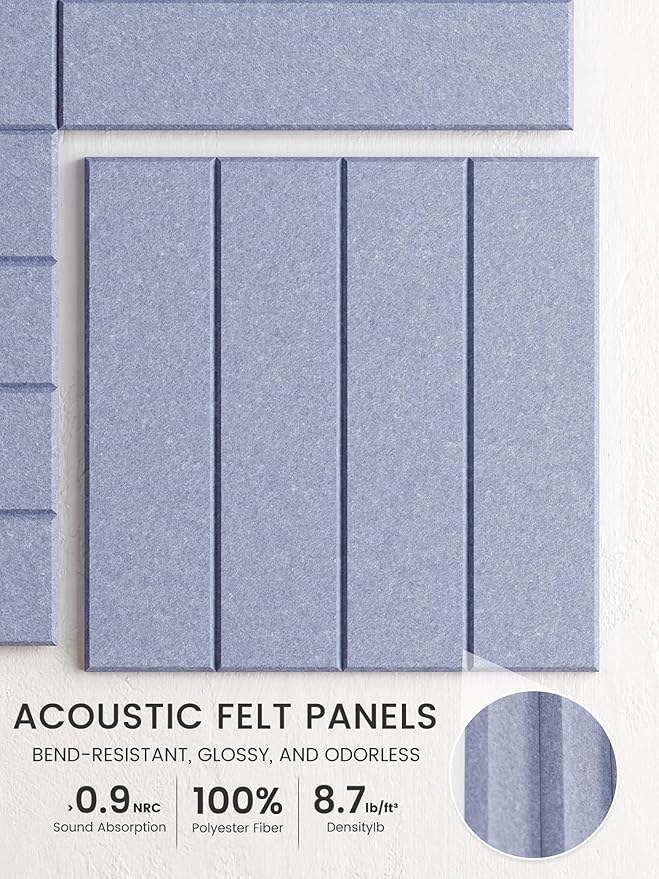 Bumusty Large Cork Board Alternative-48 x 36" Felt Bulletin Board Tiles