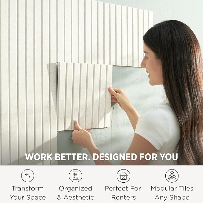 VIVELDA Large Bulletin Board 48x36- Office Wall Organizer, Replace Your Old