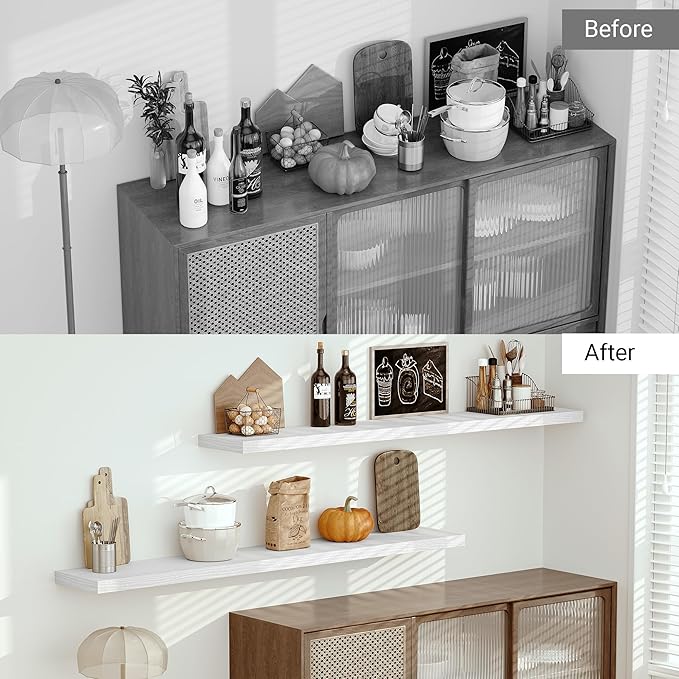 Vivelove 12 in Deep Floating Shelves