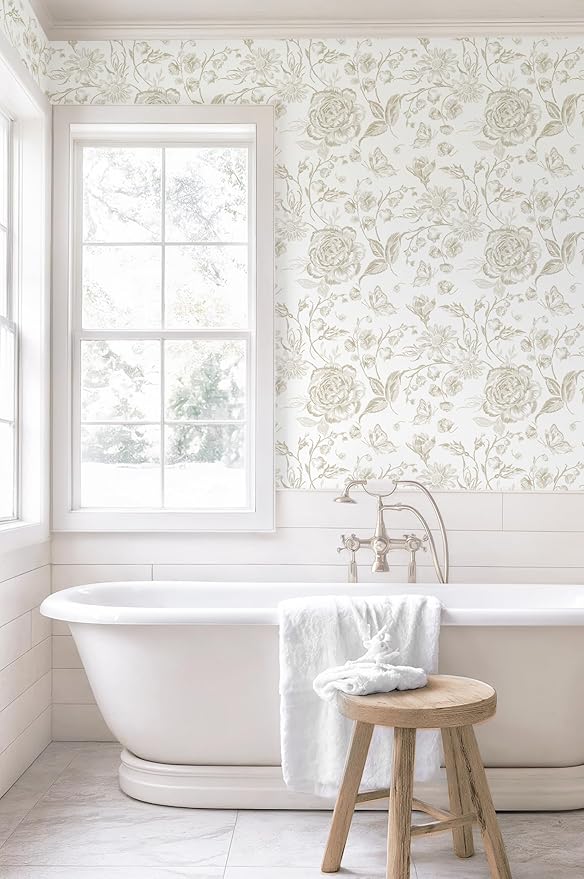 Yasinet Peel and Stick Wallpaper Boho Floral Wallpaper Vintage Floral Contact