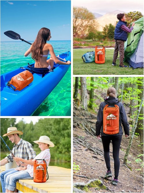 HEETA Waterproof Dry Bag - Lightweight Roll Top Storage for Travel & Outdoor | 5L/10L/20L/30L/40L Sizes