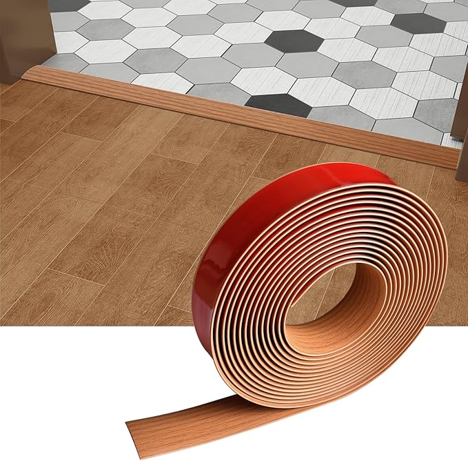 Floor/Door Flat Transition Strip & Self Adhesive Floor Vinyl Floor Edge Trim Laminate Floor Gap Covering Joining Strip