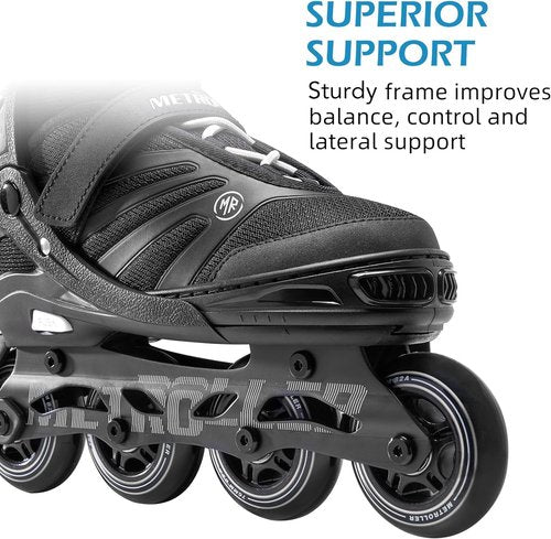 METROLLER Adjustable Inline Skates for Adults & Teens | Comfortable & Stylish Design