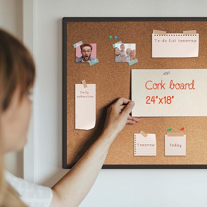 Cork Board Bulletin Board 24 x 18, Office Board