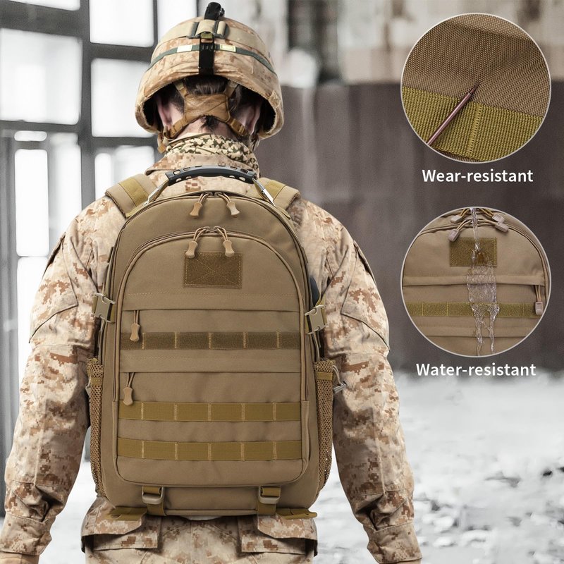 HUNTVP Military Tactical Backpack 40L Large Army 3 Day Assault Pack Molle Bag Backpacks WR Hunting Rucksack Assault Pack