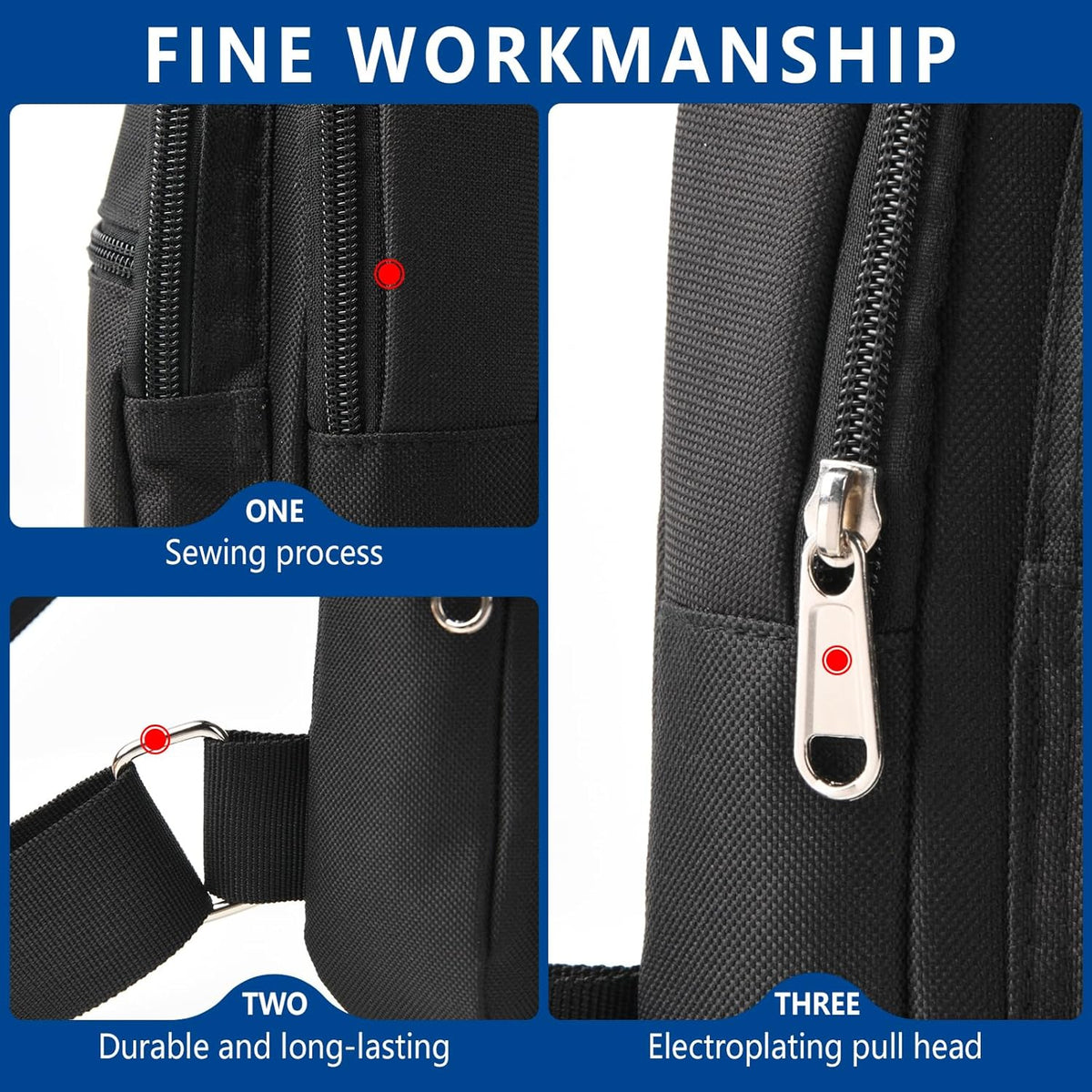 Skiennix Men's Sling Bag - Lightweight Crossbody Backpack with Multiple Pockets for Everyday Use