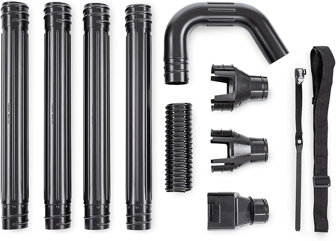 Universal Gutter Cleaning Kit with Extended Reach for Handheld Leaf Blowers Includes Shoulder Strap