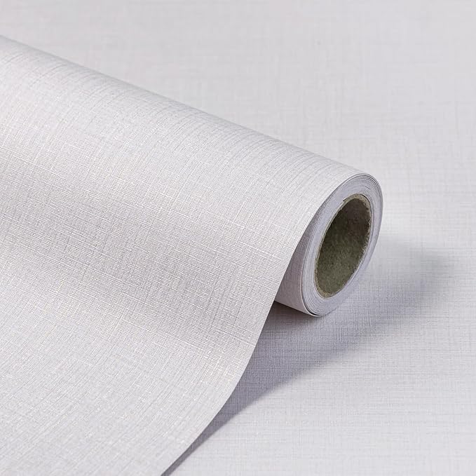 Beige Wallpaper Grasscloth Peel and Stick Wallpaper 15.7"x 1181" Fabric Contact