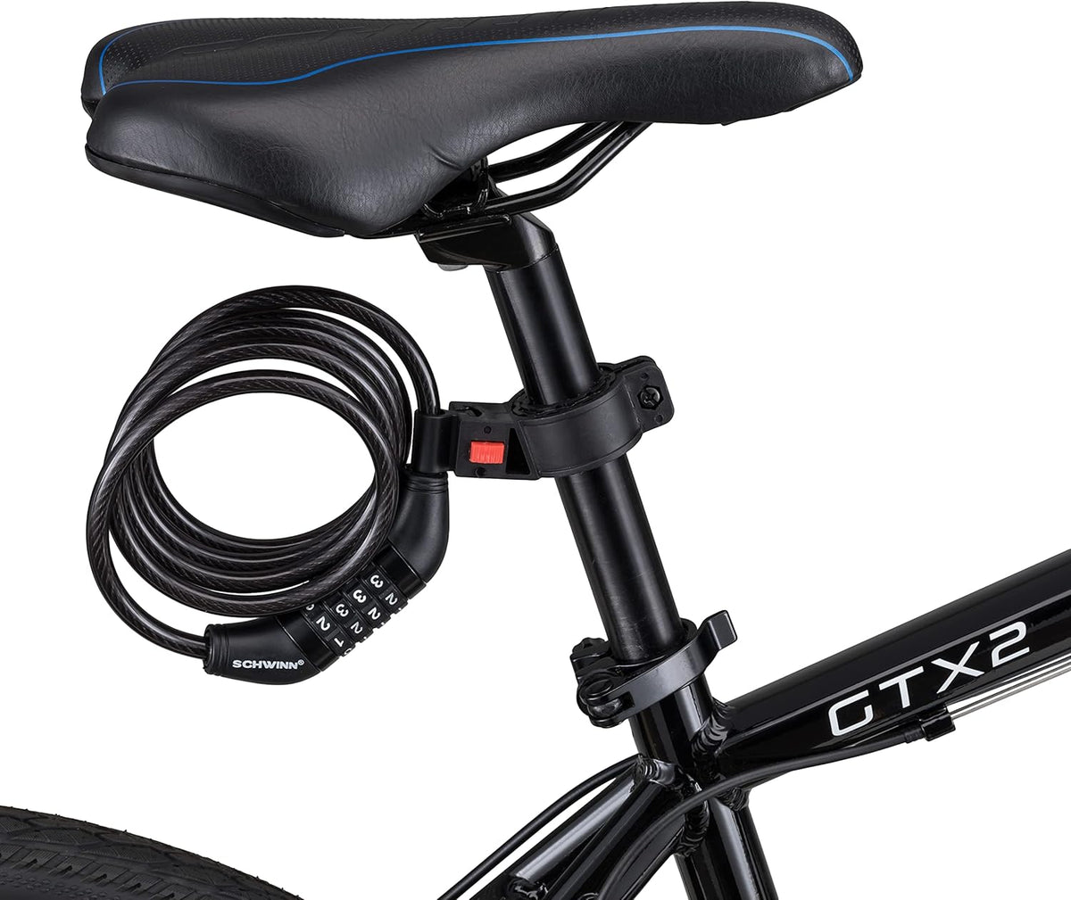 Schwinn 6ft Bike Lock Cable - Durable Steel, Anti-Theft Protection, Vinyl Cover