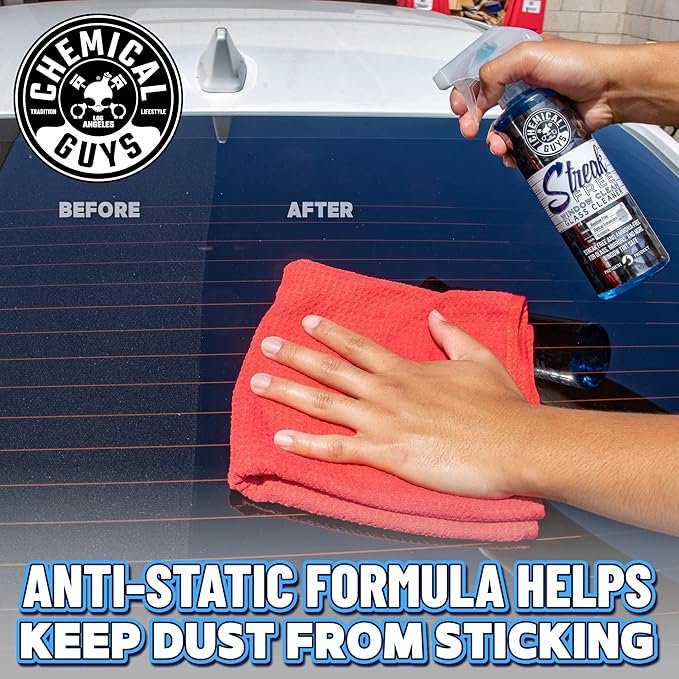 Chemical Guys CLD30016 Streak Free Glass & Window Cleaner (Works on Glass, Windows, Mirrors, Navigation Screens & More; Car, Truck, SUV and Home Use), Ammonia Free & Safe on Tinted Windows, 16 fl oz