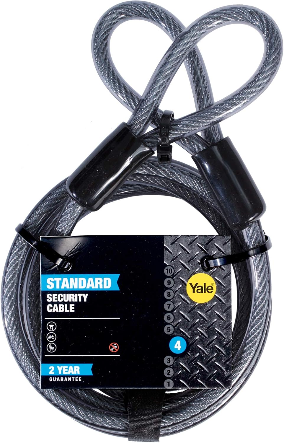 Yale YC1/10/120/1 Defendor Security Cable 1200mm, Black