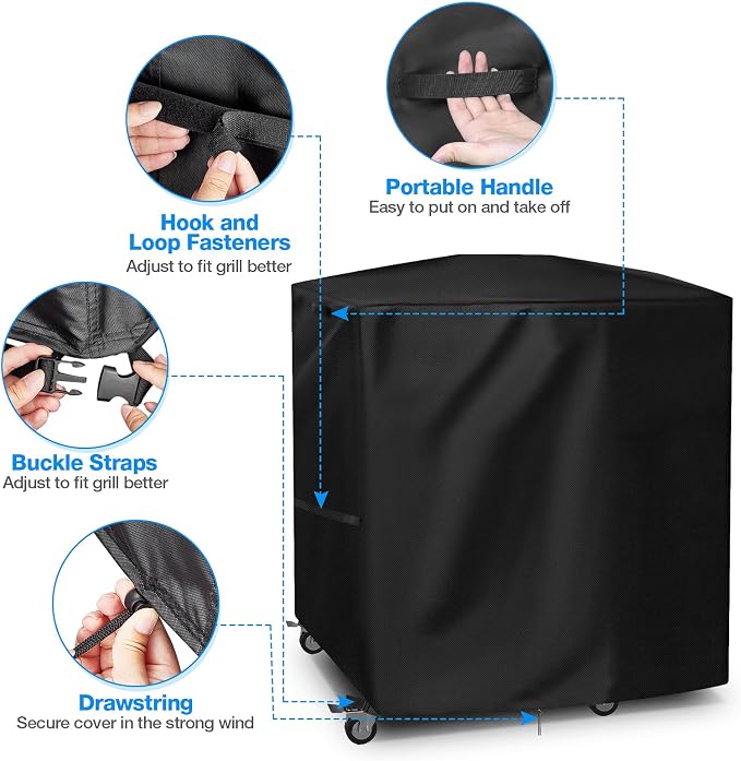 Grill Cover for Blackstone Model 8003 E-Series 22" Electric Tabletop Griddle with Prep Cart, Waterproof Heavy Duty Indoor Griddle Cover