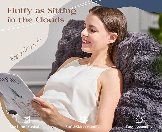 Hobestluk Sofa Couch Foam Sofa for Small Spaces Comfy Sofas with footrest Couch Recliner Small Sofas for Living Room, Bedroom, Apartment (Dark Grey)
