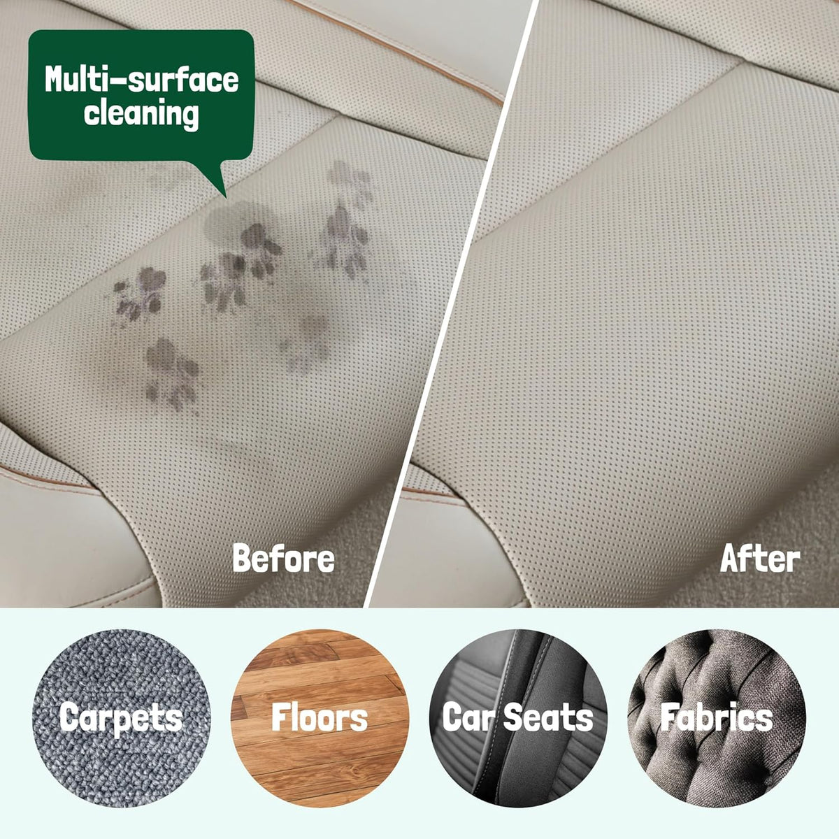 Sunny & Honey Pet Stain & Odor Miracle - 32 Fl Oz, Spring Mint Scent - Carpet Cleaner & Enzyme Spray for Carpets, Mattresses & Upholstery - Rug Shampoo & Dog Pee Cleaner & Odor Remover