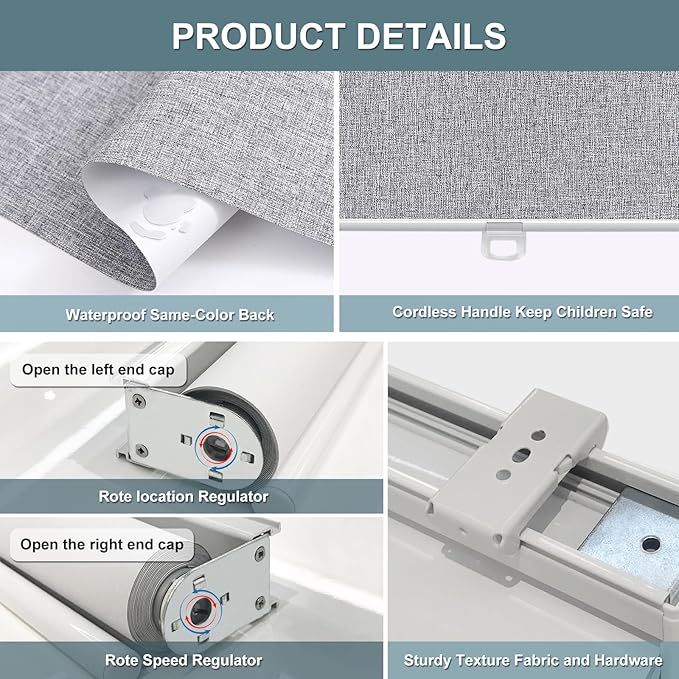 Cordless Roller Shades Blackout Blinds