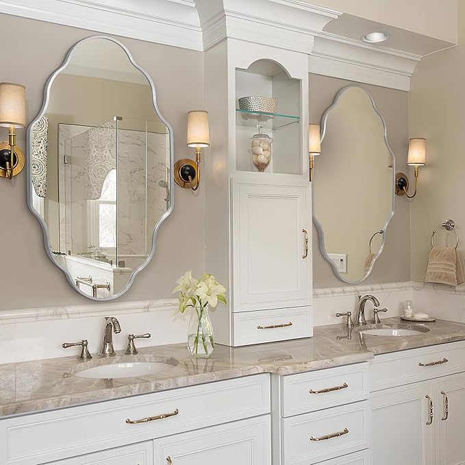 Scalloped Mirror for Bathroom