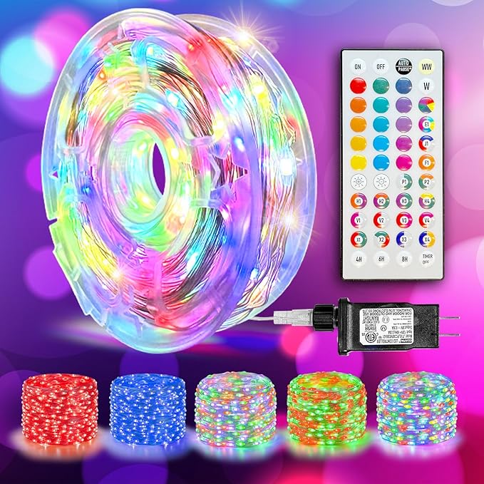 LitHome 200LED 66FT Led Fairy Lights Plug in, Color Changing Fairy Lights with Remote, 9 Modes Led String Lights Indoor Dimmable, Fairy String Lights for Girls Bedroom Dorm Classroom Christmas Decor