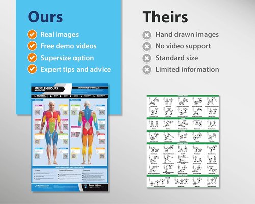 EXTRA LARGE Training Zones & Thresholds Poster - Laminated Home & Gym Chart with Video Support
