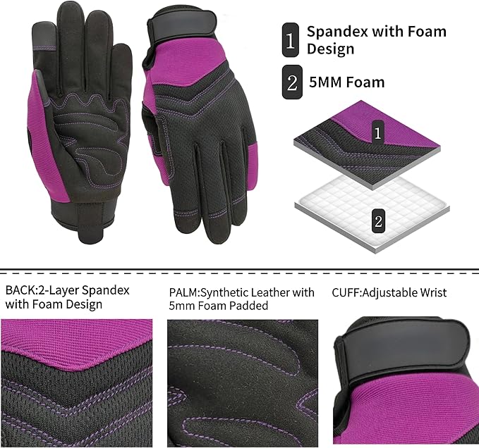Thorn Proof&Puncture Resistant Gardening Gloves with Grip,Garden Gloves for Women, Leather Work Gloves,Gifts