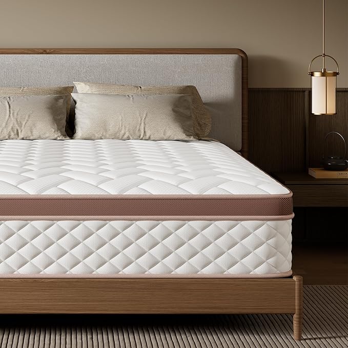 10-Inch Hybrid Twin Mattress - Premium Cooling Gel Memory Foam & 8.5" High Pocket Coils | CertiPUR-US Certified | Pressure Relief & Motion Isolation | 365-Night Risk-Free Trial