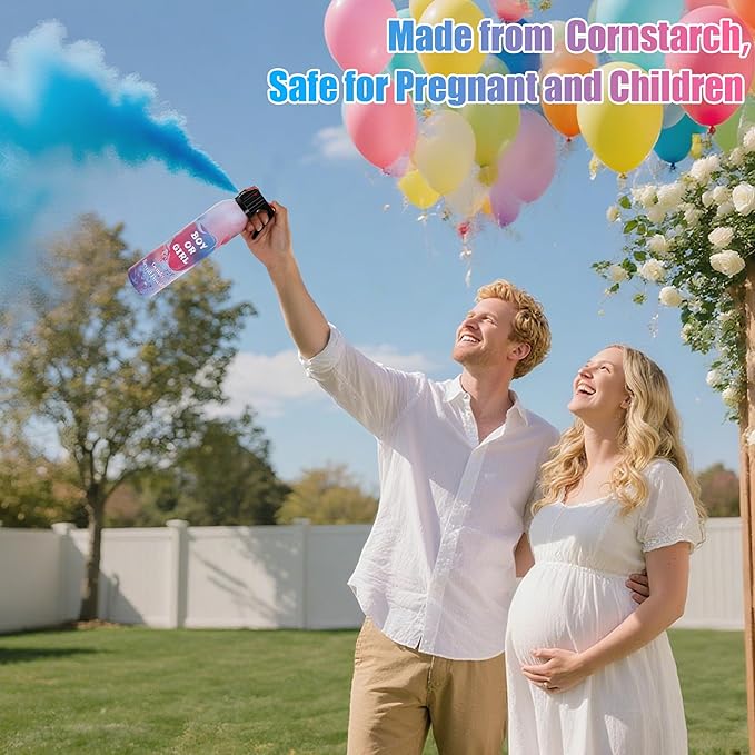 4 Pack Blue Gender Reveal Powder for Baby Boy, Color Powder or Dust for Gender Announcement Idea, Baby Shower Decoration, Supply, Party