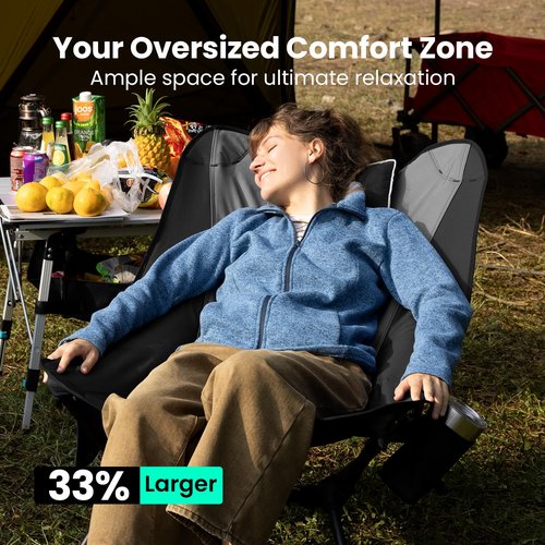 OuterSpa Ultralight Lounge Camping Chair for Adults Lightweight 7075 Aluminum Compact Beach Chair High Back Reclining Comfortable Lawn Chair for Camping Hiking Lawn Picnic Beach Travel