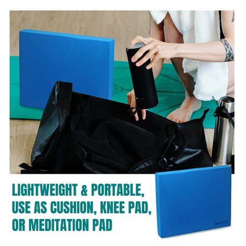 NexFit High-Density Balance Pad - Durable TPE Foam Balance Pad Physical Therapy , Foam Exercise Pad with Non-Slip Surface, Lightweight for Home & Gym Workouts, Core Strength & Balance Enhancement (Blue)