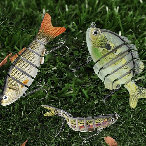 Fishing Lures for Freshwater and Saltwater, CHSMONB 6 Pcs Slow Sinking Most Lifelike Jointed Swimbait for Bass Trout Crappie Walleye Pike, Amazing Gifts for Men and Family
