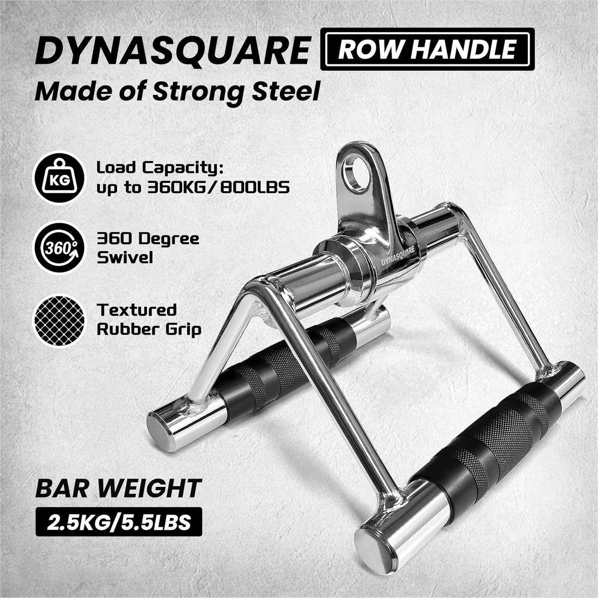 Tricep Press Down Cable Machine Attachment - Double D Handle & V Bar for Home Gym Workouts