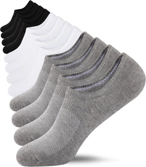 Heatuff No Show Socks - Women's Cotton Low Cut Non-Slip Casual Boat Liner Socks | 6-9 Pairs