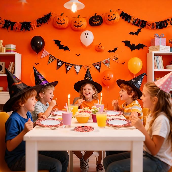 WELLIFE 20PCS Spider Web Party Plates – Red Plastic Dinner & Dessert Plates (10×9.2" + 10×6.3") for Kids Birthday, Spider Theme Parties & Superhero Party Supplies