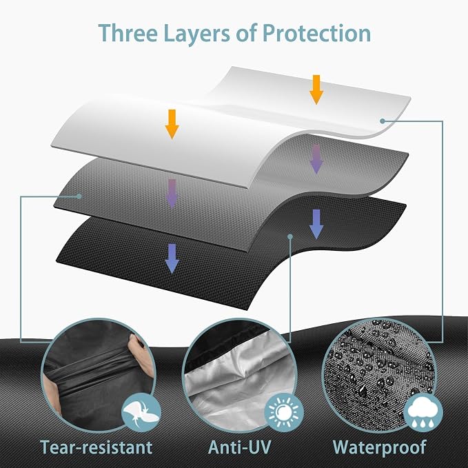 SHINESTAR 58 Inch Grill Cover for Weber Genesis II 300 Series, Heavy Duty Oxford Fabric BBQ Cover Waterproof UV Protection, Windproof with Adjustable Magic Tape Straps
