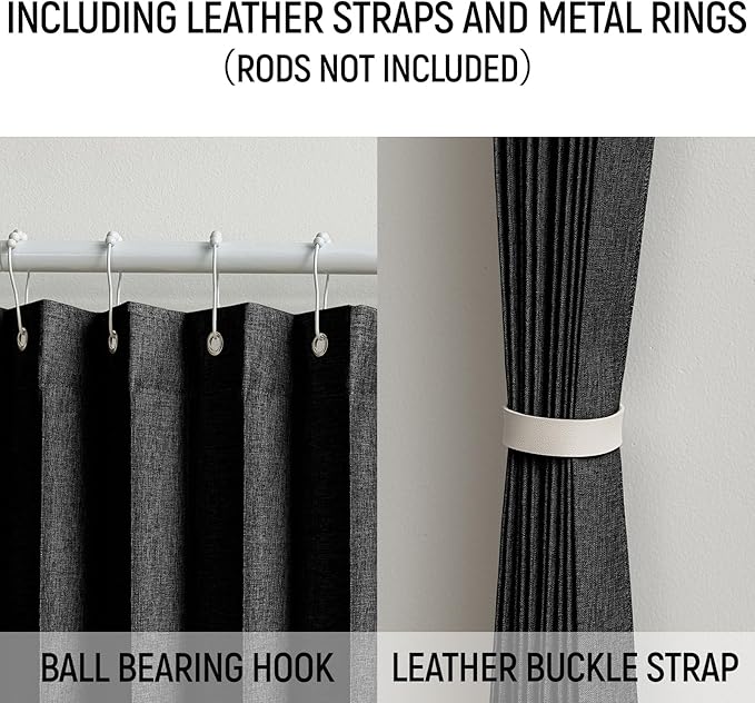 AJAZZ 100% Blackout Magnetic Door Curtain Accordion Doors Interior Closet Door