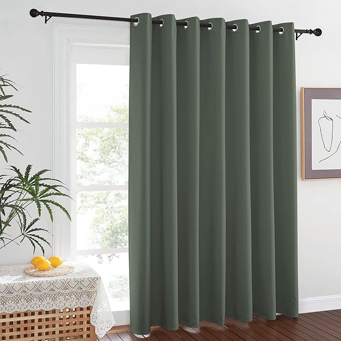 NICETOWN Blackout Sliding Door Curtains 84 inch Length