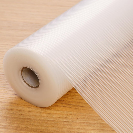 Shelf Liners for Kitchen Cabinets Non-Adhesive & Washable,Non Slip Cabinet Liners for Shelves Waterproof & Oil Proof,Clear Plastic Drawer Liner,Easy to Cut 12 Inches x 20 FT x 4 Rolls CP-12204