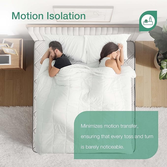 Novilla King Size Mattress 14 Inch, Hybrid King Mattress in a Box for Back Pain Relief & Support, Spring Mattresses 14 Inch with Motion Isolation & Comfy Pillow Top, Certipur-Us Certified
