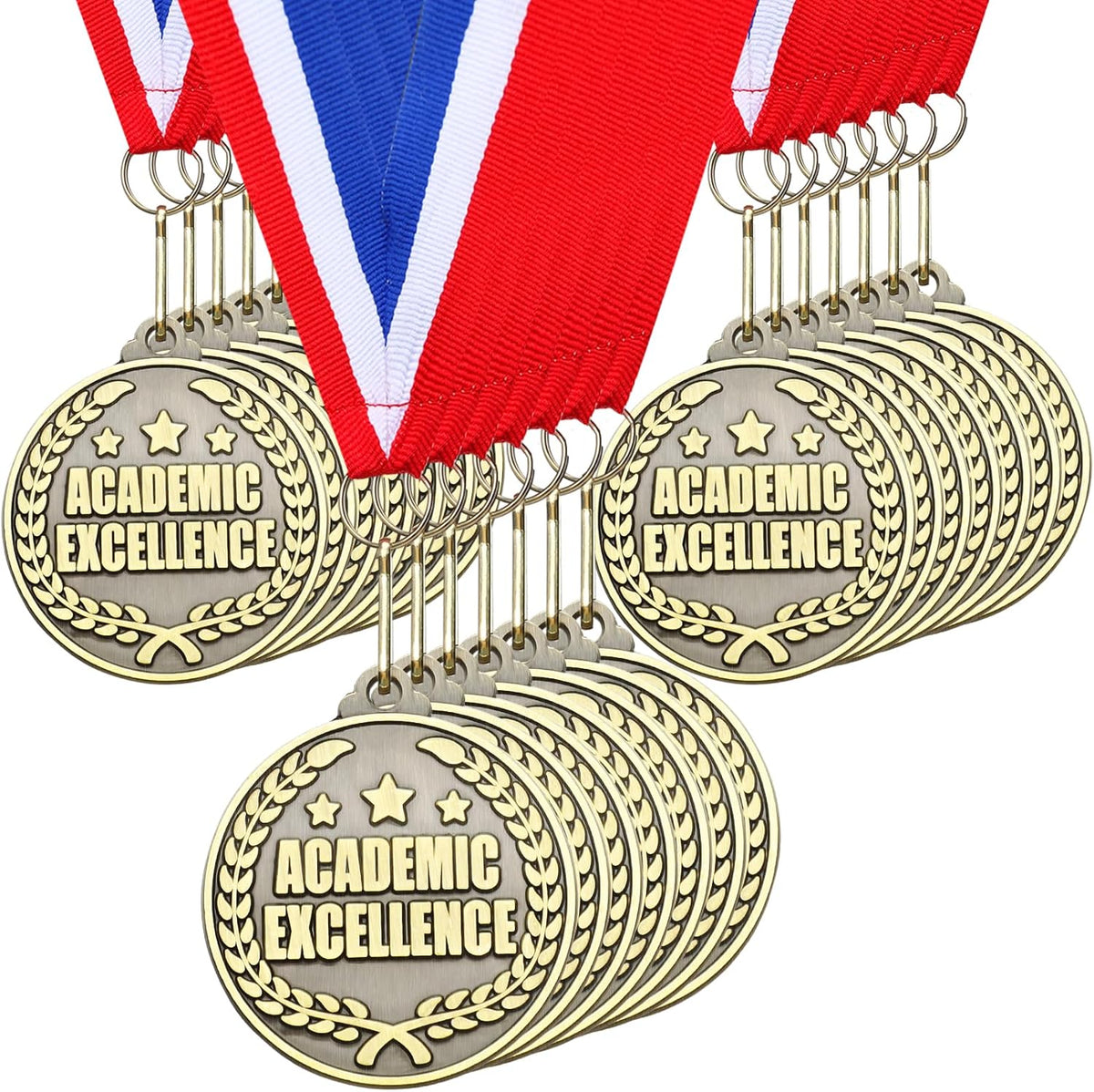Quelay 30 Pcs Gold Medals - 2'' Award Trophies for Adults | Perfect for Competitions & Graduation Parties