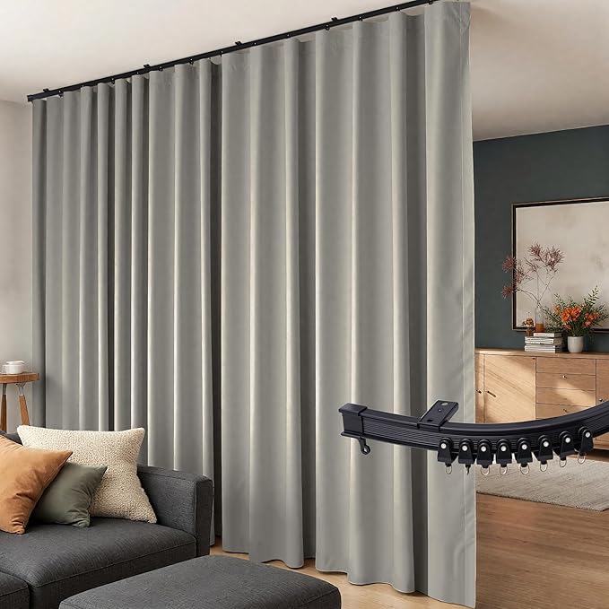 Room Divider Curtains Flexible Ceiling Tracks set Curtain track Ceiling Mount
