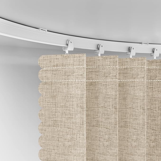 Room Divider Curtain Sets with Flexible Ceiling Track, Privacy Soundproof