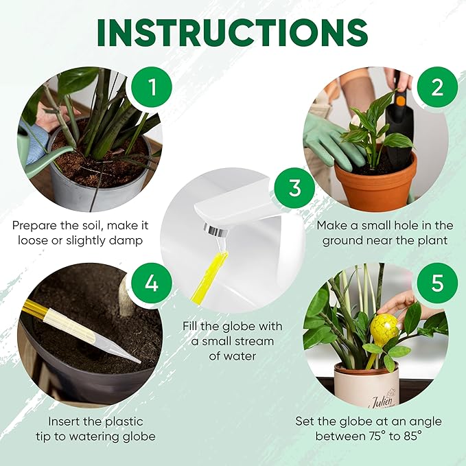 Plant Watering Globes Set of 8 - Small Self Watering Globes for Indoor & Outdoor Plants - Multicolored, Automatic, Glass Watering Bulbs for Daily Use, Plant Watering Devices