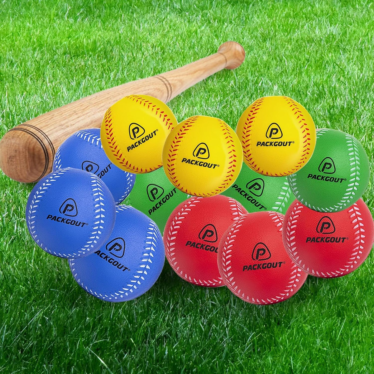 PACKGOUT Soft Foam Baseballs - Perfect Practice & Replacement Balls for Kids and Teenagers