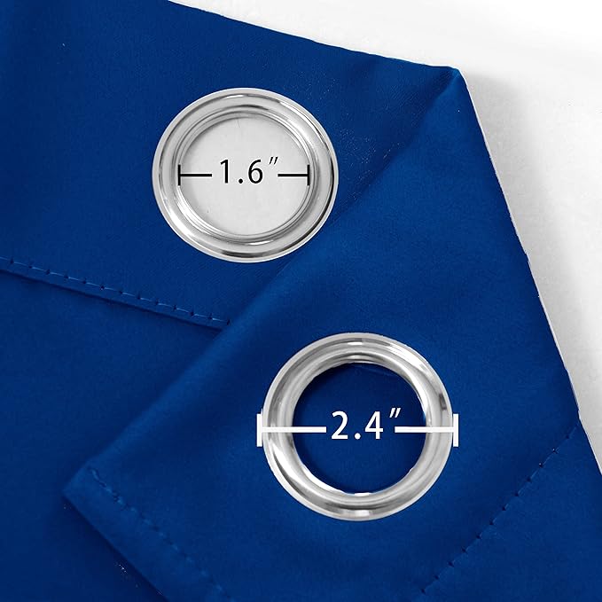 LEMOMO Blackout Curtains 52 x 84 inch/Royal Blue Curtains Set of 2
