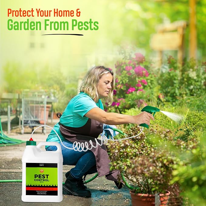 Nature’s Dome Pest Control Spray 1 Gallon | 100% Natural Ant Killer & Bug Spray for Indoor & Outdoor Use | Eco-Friendly Bug Spray for Flea, Ticks, Ant & Mosquitos | Safe for Pets and Kids
