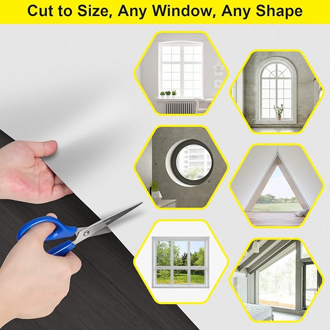 FADOTY Blackout Curtains for Bedroom, Portable 100% Black Out Window Cover Film
