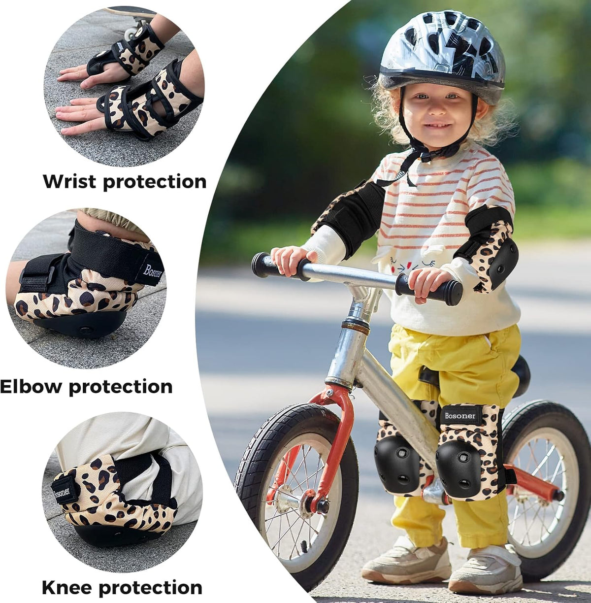 Skiennix Protective Gear Set - Knee Pads, Elbow Pads & Wrist Guards for Kids & Adults | Large Size