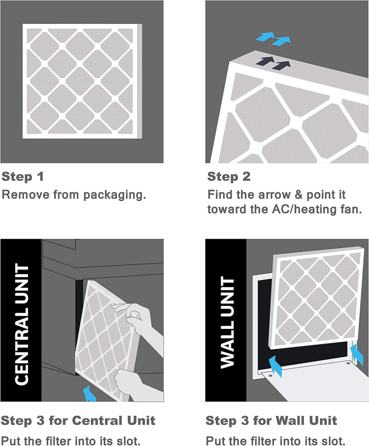 Aerostar Air Filters 20x26x1 MERV 11,Healthier Air For Your Home, 20" x 26" x 3/4", Box of 6