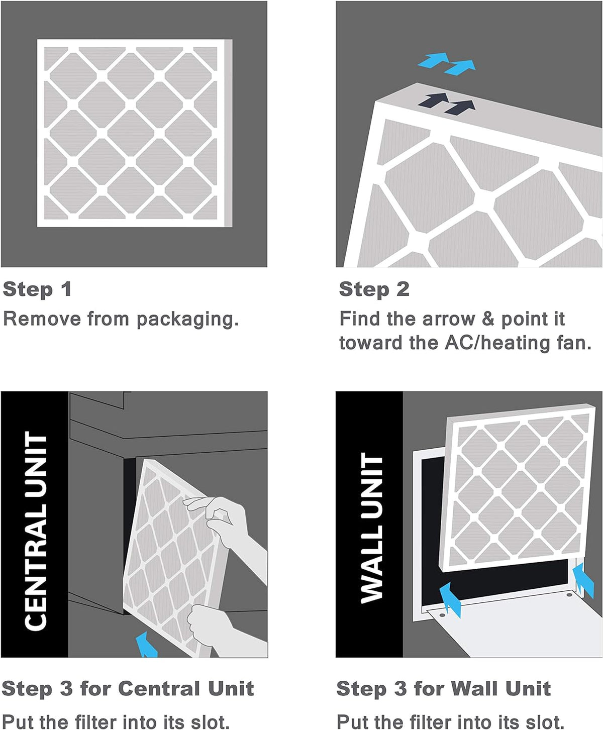 Aerostar 10x16x1 MERV 8-6 Count - High Efficiency Pleated HVAC, Furnace & Air Conditioner Filters - Removes Dust, Lint, Mold & Allergy-Causing Pollen